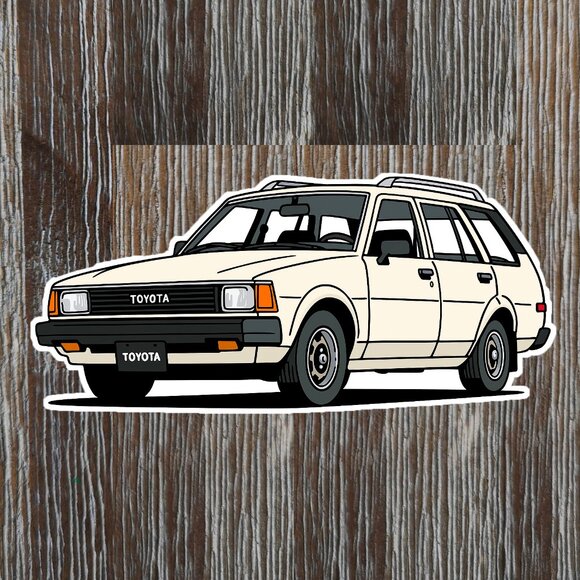 TOYOTA COROLLA 4th generation 1979-1983 Wagon Vinyl Sticker - Picture 1 of 1